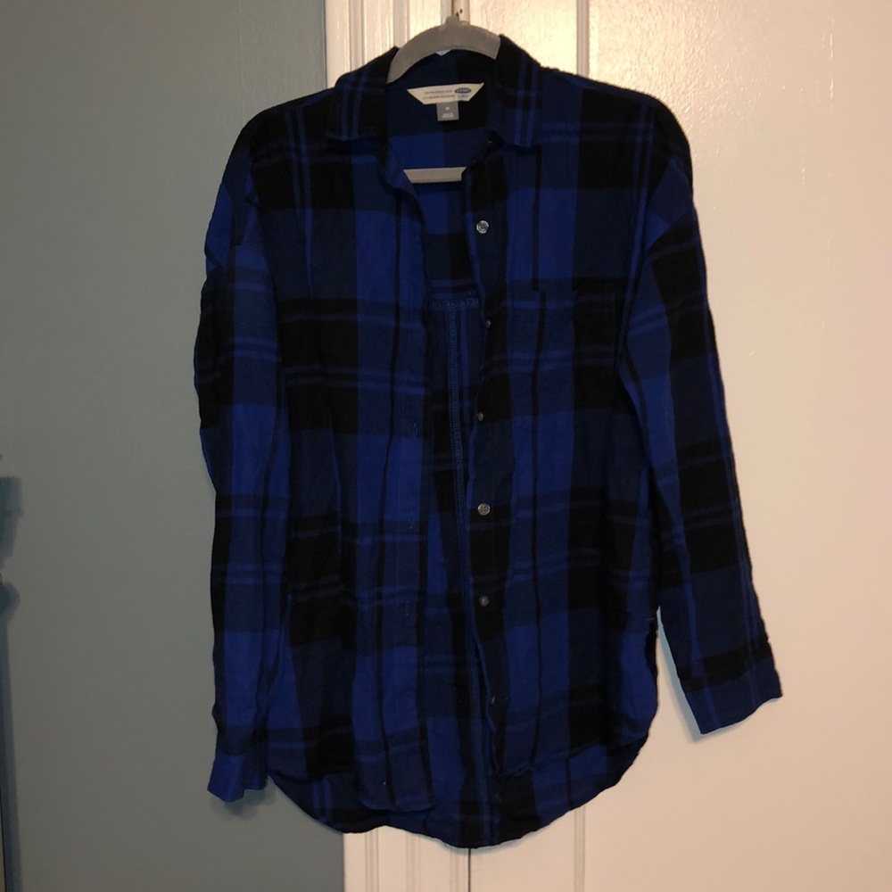 Lightly worn plaid flannel